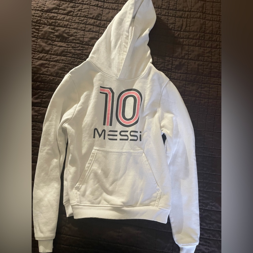 Old navy White Hoodie with Number Messi 10 Design